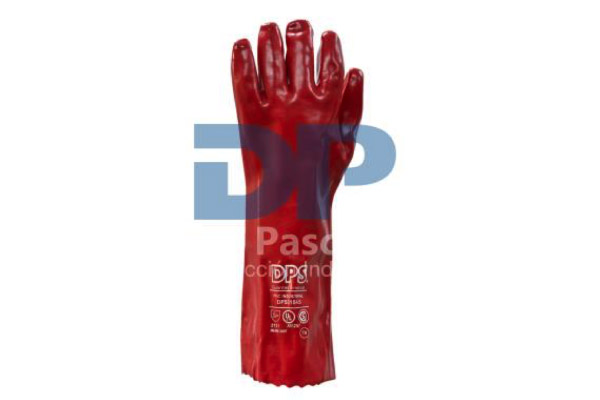 GUANTE PVC ROJO LARGO TOTAL 40 CM